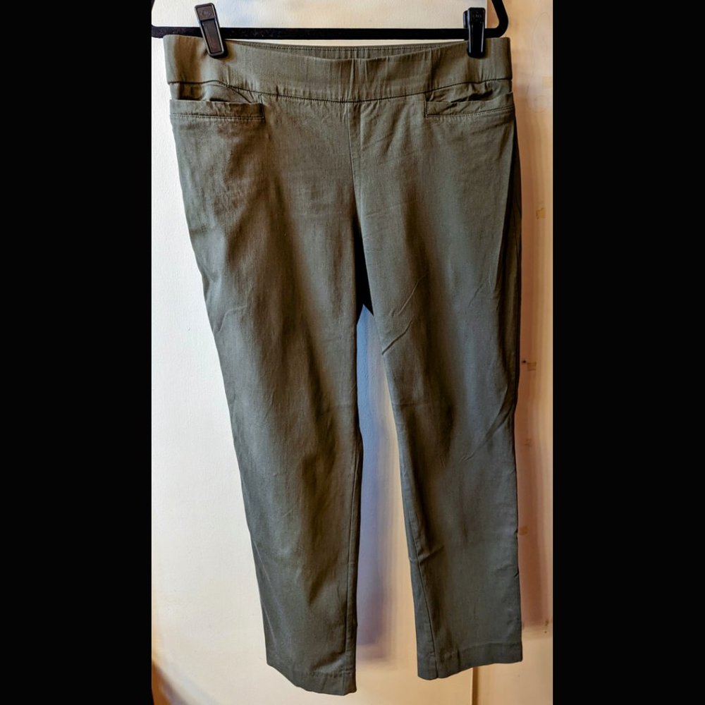 Olive Green Cropped Pants